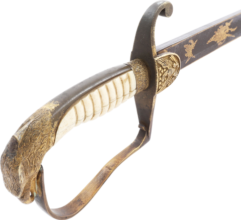 AMERICAN EAGLE HEAD MILITIA OFFICER’S SWORD C.1820-30 - Fagan Arms