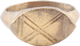 EUROPEAN BETROTHAL RING 9TH-12TH CENTURY, SIZE 5 1/2 - Fagan Arms