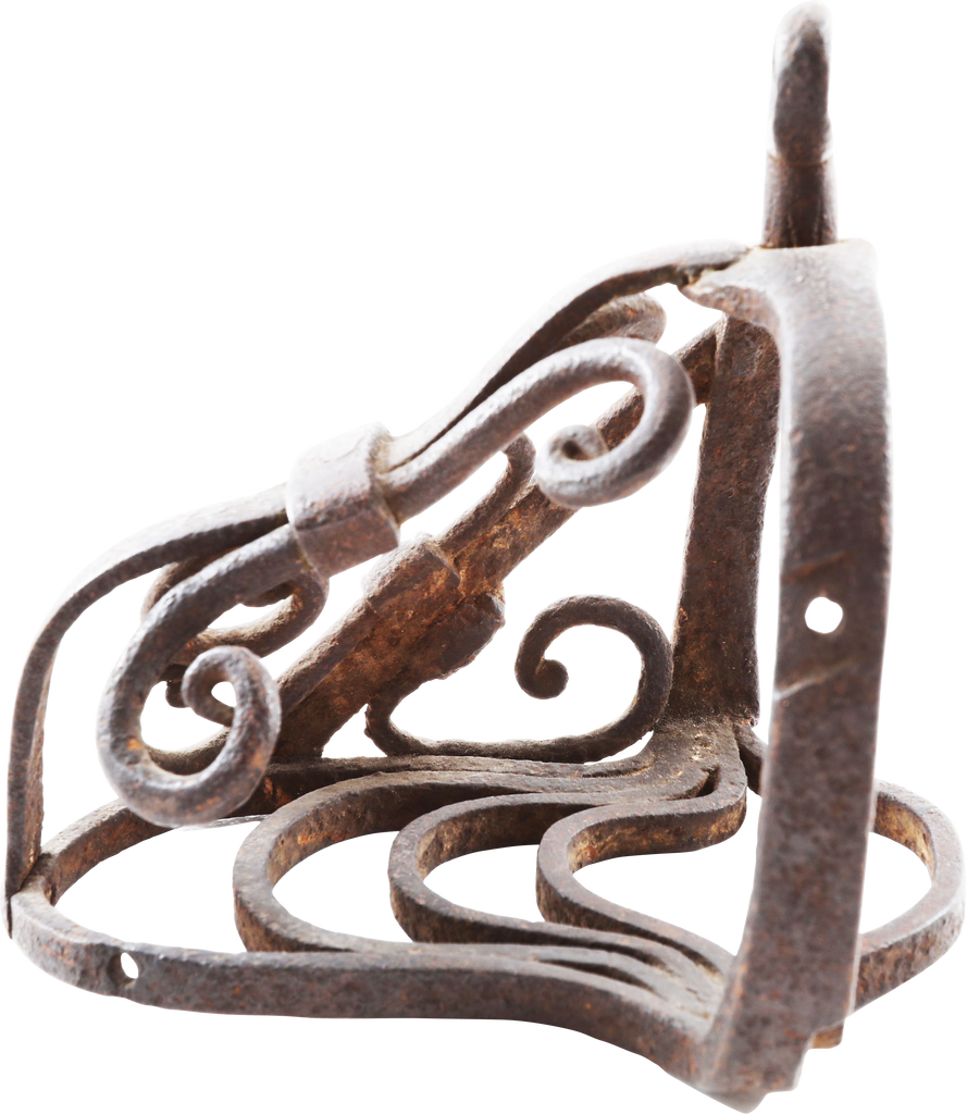 FINE FRENCH CAGE STIRRUP, 17TH CENTURY - Fagan Arms
