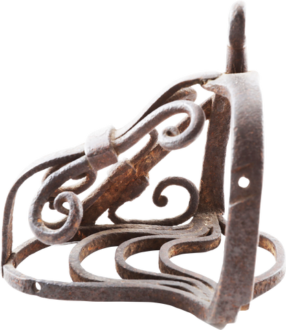FINE FRENCH CAGE STIRRUP, 17TH CENTURY - Fagan Arms