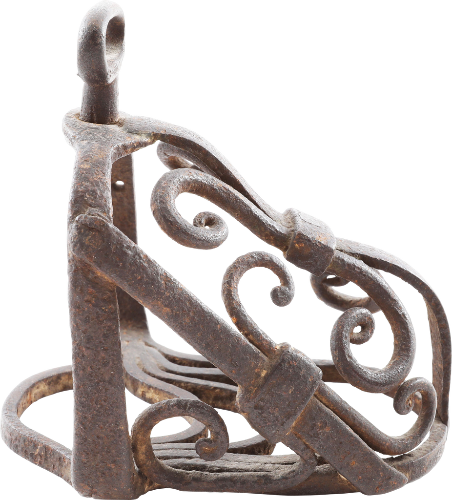 FINE FRENCH CAGE STIRRUP, 17TH CENTURY - Fagan Arms