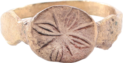 MEDIEVAL EUROPEAN CHRISTIAN RING, 15TH-17TH CENTURY, SIZE 10+ - Fagan Arms