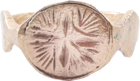 MEDIEVAL EUROPEAN CHRISTIAN RING, 15TH-17TH CENTURY, SIZE 9 1/2 - Fagan Arms