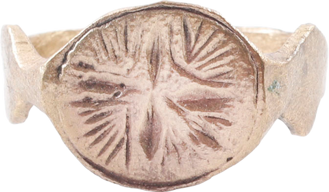 MEDIEVAL EUROPEAN CHRISTIAN RING, 15TH-17TH CENTURY, SIZE 9 1/2 - Fagan Arms