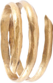 VIKING COIL RING, 9TH-10TH CENTURY AD, SIZE 12 - Fagan Arms