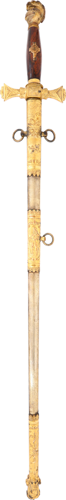 RARE EARLY KNIGHT’S TEMPLAR SWORD 1871-73 - Fagan Arms