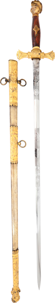 RARE EARLY KNIGHT’S TEMPLAR SWORD 1871-73 - Fagan Arms