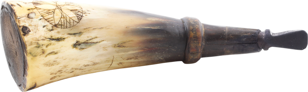 PENNSYLVANIA HORN PRIMING FLASK, 18TH-EARLY 19TH CENTURY - Fagan Arms