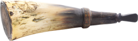 PENNSYLVANIA HORN PRIMING FLASK, 18TH-EARLY 19TH CENTURY - Fagan Arms