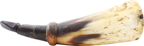 PENNSYLVANIA HORN PRIMING FLASK, 18TH-EARLY 19TH CENTURY - Fagan Arms