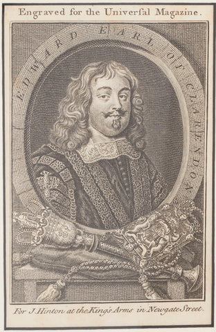 ORIGINAL ENGLISH LITHOGRAPH Edward Earl of Clarendon - Fagan Arms