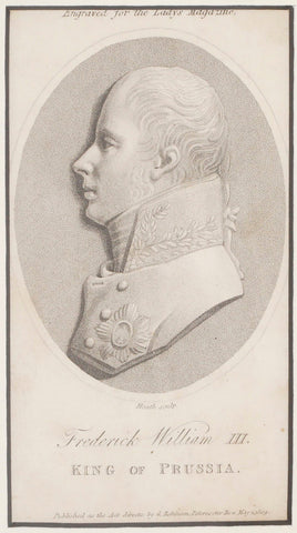 ORIGINAL ENGLISH LITHOGRAPH Frederick Willhelm III King of Prussia - Fagan Arms