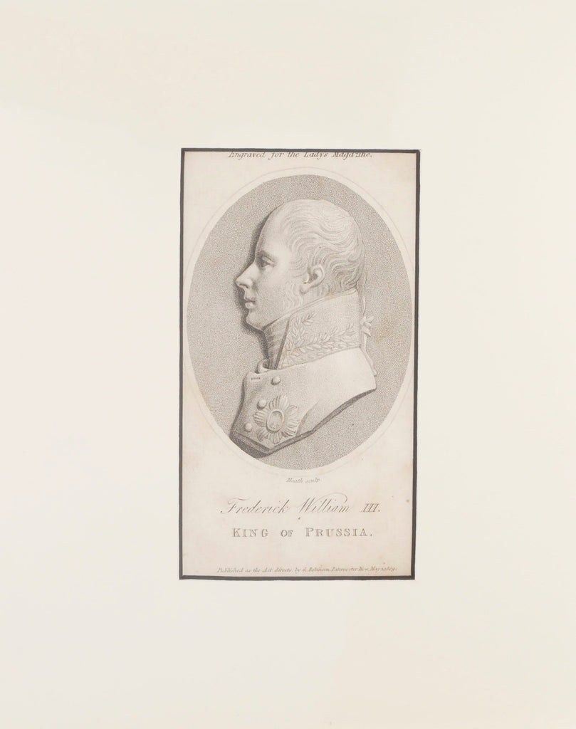 ORIGINAL ENGLISH LITHOGRAPH Frederick Willhelm III King of Prussia - Fagan Arms