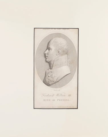 ORIGINAL ENGLISH LITHOGRAPH Frederick Willhelm III King of Prussia - Fagan Arms