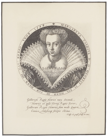 ORIGINAL 17TH CENTURY LITHOGRAPH MARGARETHA OF VALOIS - Fagan Arms