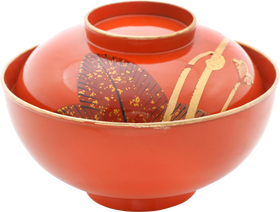 JAPANESE LACQUERED BOWL AND LID OWAN, MEIJI PERIOD - Fagan Arms