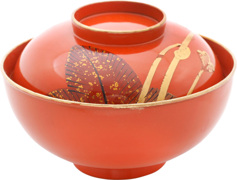 JAPANESE LACQUERED BOWL AND LID OWAN, MEIJI PERIOD - Fagan Arms