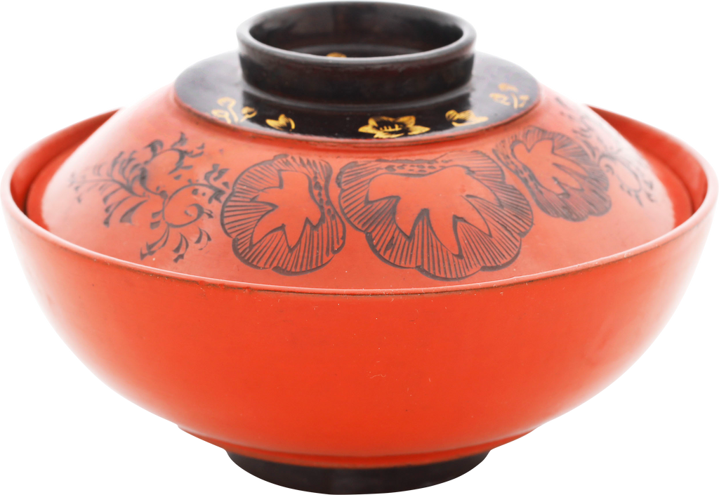 JAPANESE LACQUERED COVERED BOWL MEIJI PERIOD, 1867-1912 - Fagan Arms