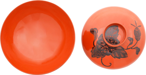 JAPANESE LACQUER BOWL AND COVER MEIJI PERIOD, 1867-1912 - The History Gift Store