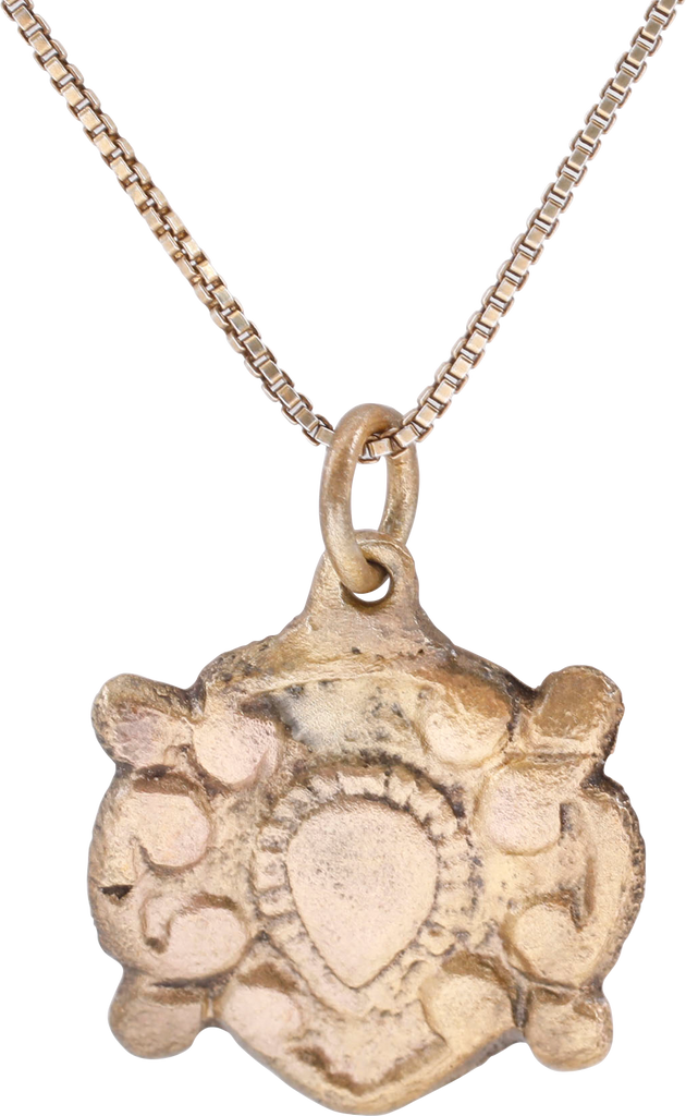 RARE ANCIENT VIKING HEART PENDANT NECKLACE, C.850-1050 AD - Fagan Arms