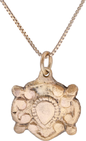 RARE ANCIENT VIKING HEART PENDANT NECKLACE, C.850-1050 AD - Fagan Arms