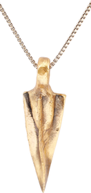 FINE BRONZE ARROWHEAD PENDANT NECKLACE, HELLENISTIC GREEK, 300-100 BC - Fagan Arms
