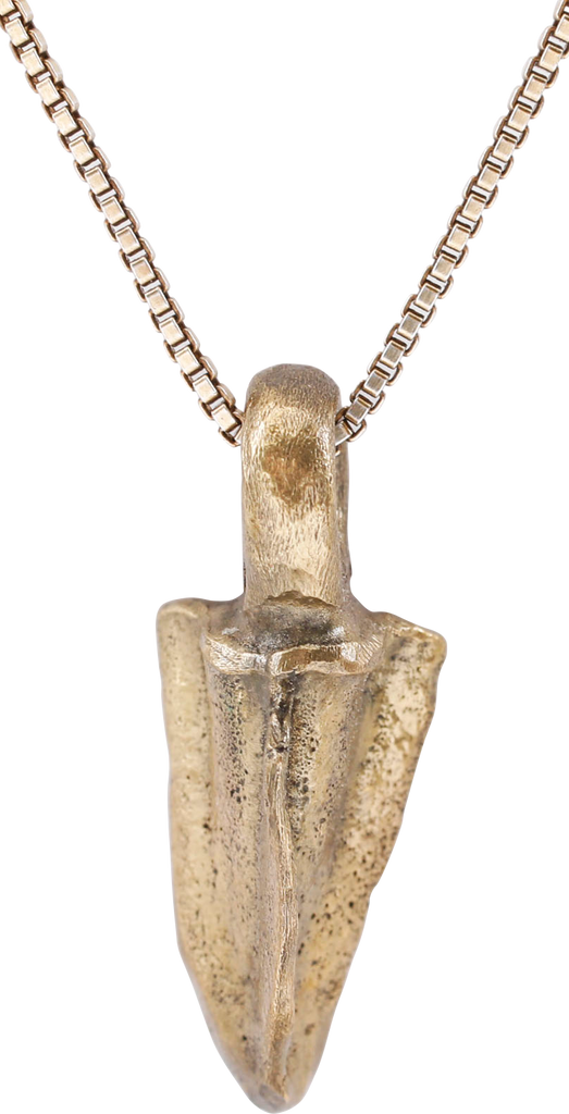BRONZE GRECO-ROMAN ARROWHEAD PENDANT NECKLACE, 300 - 100 BC - Fagan Arms