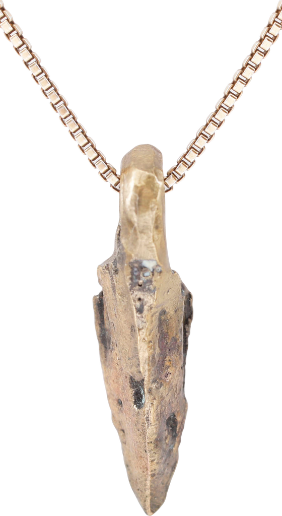 BRONZE ARROWHEAD PENDANT NECKLACE, HELLENISTIC GREEK, 300 - 100 BC - Fagan Arms
