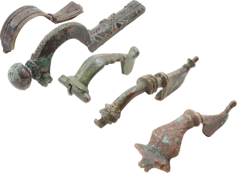 ANCIENT BRONZE FIBULA GRECO-ROMAN TO BYZANTINE 100BC-600AD - Fagan Arms