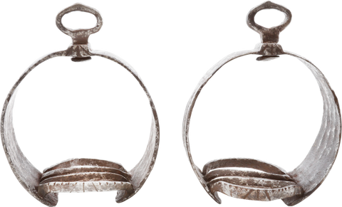 PAIR OF GERMAN “MAXIMILION” STIRRUPS C.1510-30 - Fagan Arms