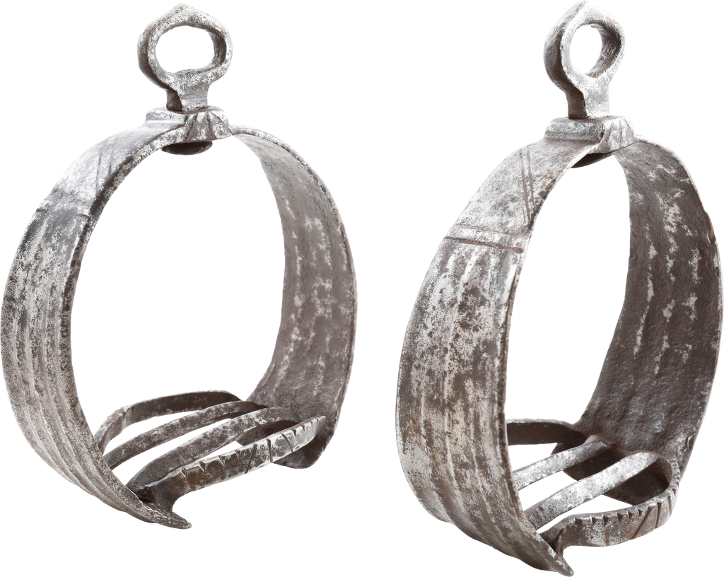 PAIR OF GERMAN “MAXIMILION” STIRRUPS C.1510-30 - Fagan Arms