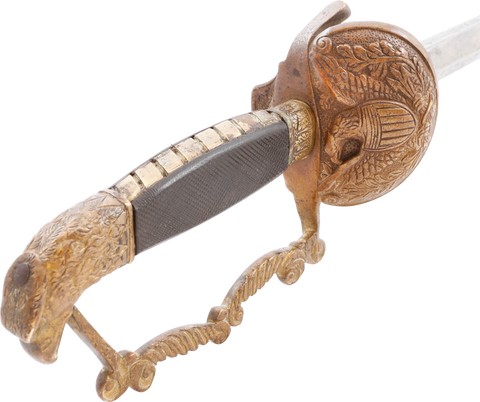 US 1821 PATTERN EAGLE HEAD ARTILLERY SWORD - Fagan Arms