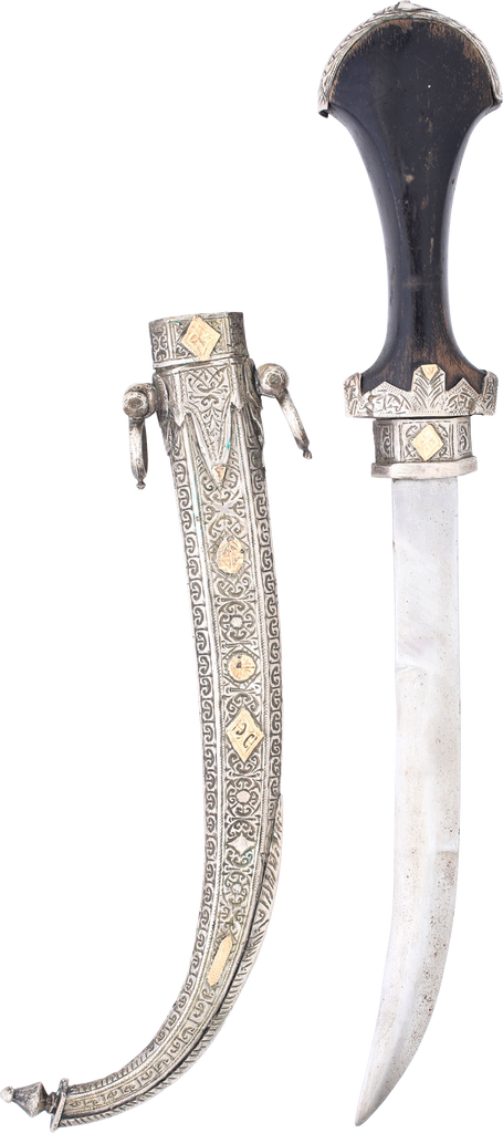 FINE SILVER MOUNTED MOROCCAN JAMBIYA SECOND HALF OF THE 19TH CENTURY - Fagan Arms