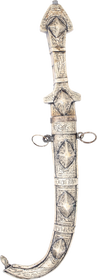 SILVER MOUNTED OTTOMAN JAMBIYA C.1850 - Fagan Arms