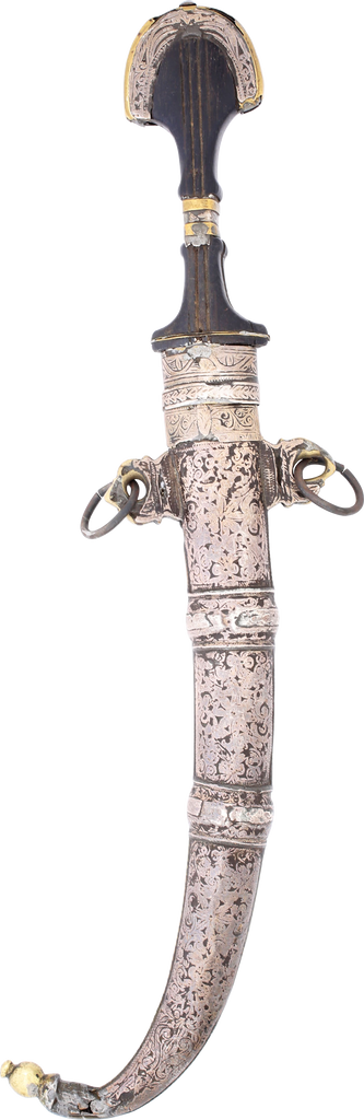 SILVER MOUNTED MOROCCAN JAMBIYA, MID 19TH CENTURY - Fagan Arms