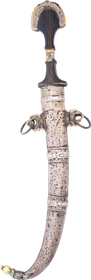 SILVER MOUNTED MOROCCAN JAMBIYA, MID 19TH CENTURY - Fagan Arms