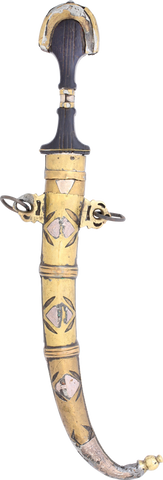 SILVER MOUNTED MOROCCAN JAMBIYA, MID 19TH CENTURY - Fagan Arms