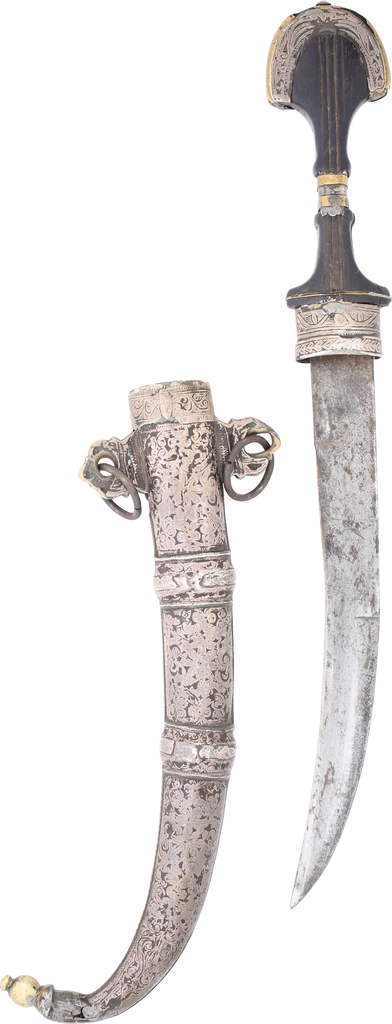 SILVER MOUNTED MOROCCAN JAMBIYA, MID 19TH CENTURY - Fagan Arms