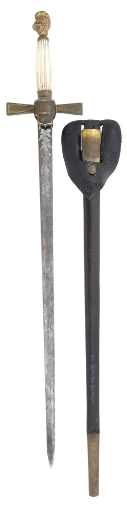 CIVIL WAR MILITIA SWORD, SCABBARD AND BELT MOUNT - Fagan Arms
