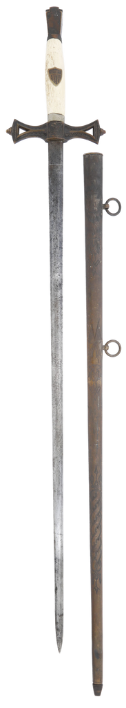 RARE/UNIQUE KEYSTONE GUARD SECRET SOCIETY SWORD C.1880 - Fagan Arms