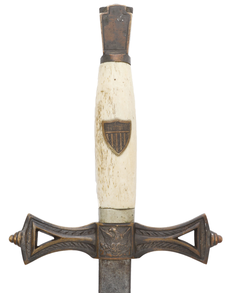 RARE/UNIQUE KEYSTONE GUARD SECRET SOCIETY SWORD C.1880 - Fagan Arms