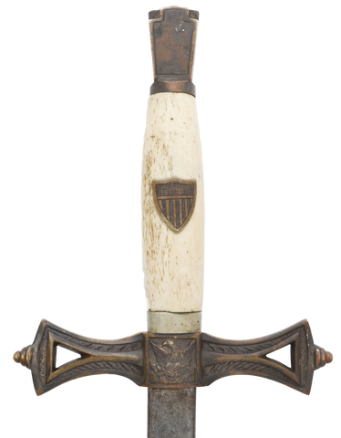 RARE/UNIQUE KEYSTONE GUARD SECRET SOCIETY SWORD C.1880 - Fagan Arms