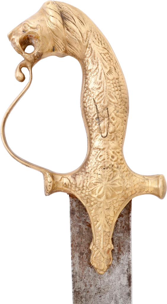 INDO PERSIAN LION HEAD SHAMSHIR - Fagan Arms