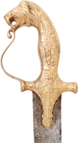 INDO PERSIAN LION HEAD SHAMSHIR - Fagan Arms
