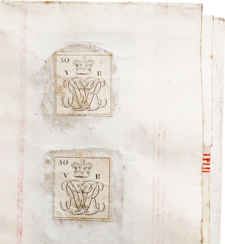 ENGLISH PARCHMENT LEGAL DOCUMENT, INDENTURE, APRIL 5 1845 - Fagan Arms