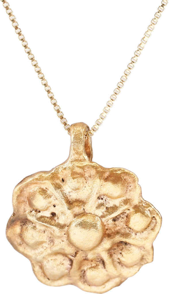 MEDIEVAL WHEEL OF FORTUNE AMULET NECKLACE, 5TH-7TH CENTURY - Fagan Arms