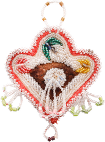 WOODLAND INDIAN BEADED HEART C.1900-20 - The History Gift Store