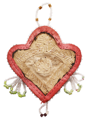 WOODLAND INDIAN BEADED HEART C.1900-20 - Fagan Arms