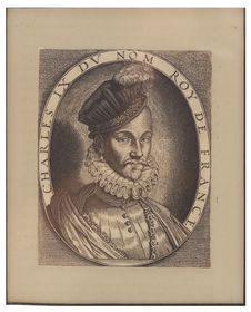 ORIGINAL ENGLISH LITHOGRAPH Charles IX King of France 1562-98 - Fagan Arms