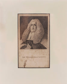 ORIGINAL ENGLISH LITHOGRAPH, Sir William Blackstone - Fagan Arms